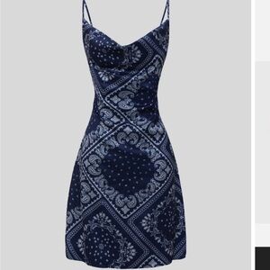 Cider blue and white dress